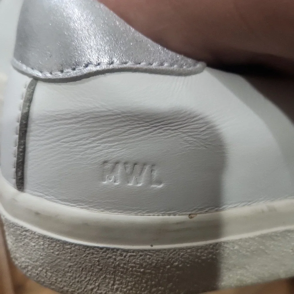 Madewell MWL Delia Sidewalk‎ Lo Top Leather Tie Sneakers Athleisure Size W8 M6.5